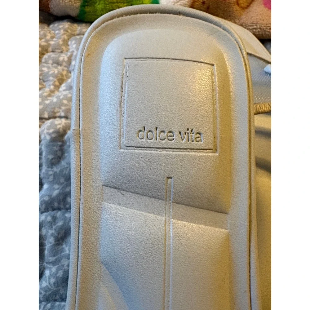 Dolce Vita Lori Ice Blue Mesh‎ Multi Strap Flat Slide Sandals Womens 8.5 NEW